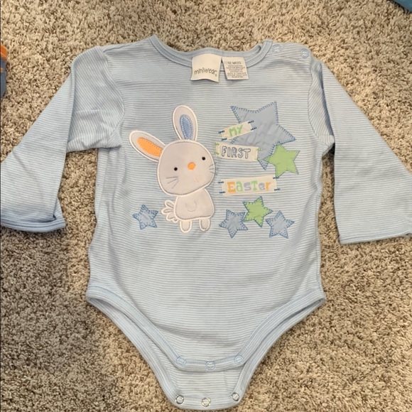 Miniwear Blue 'My First Easter' Baby Onesie - Picture 2 of 6